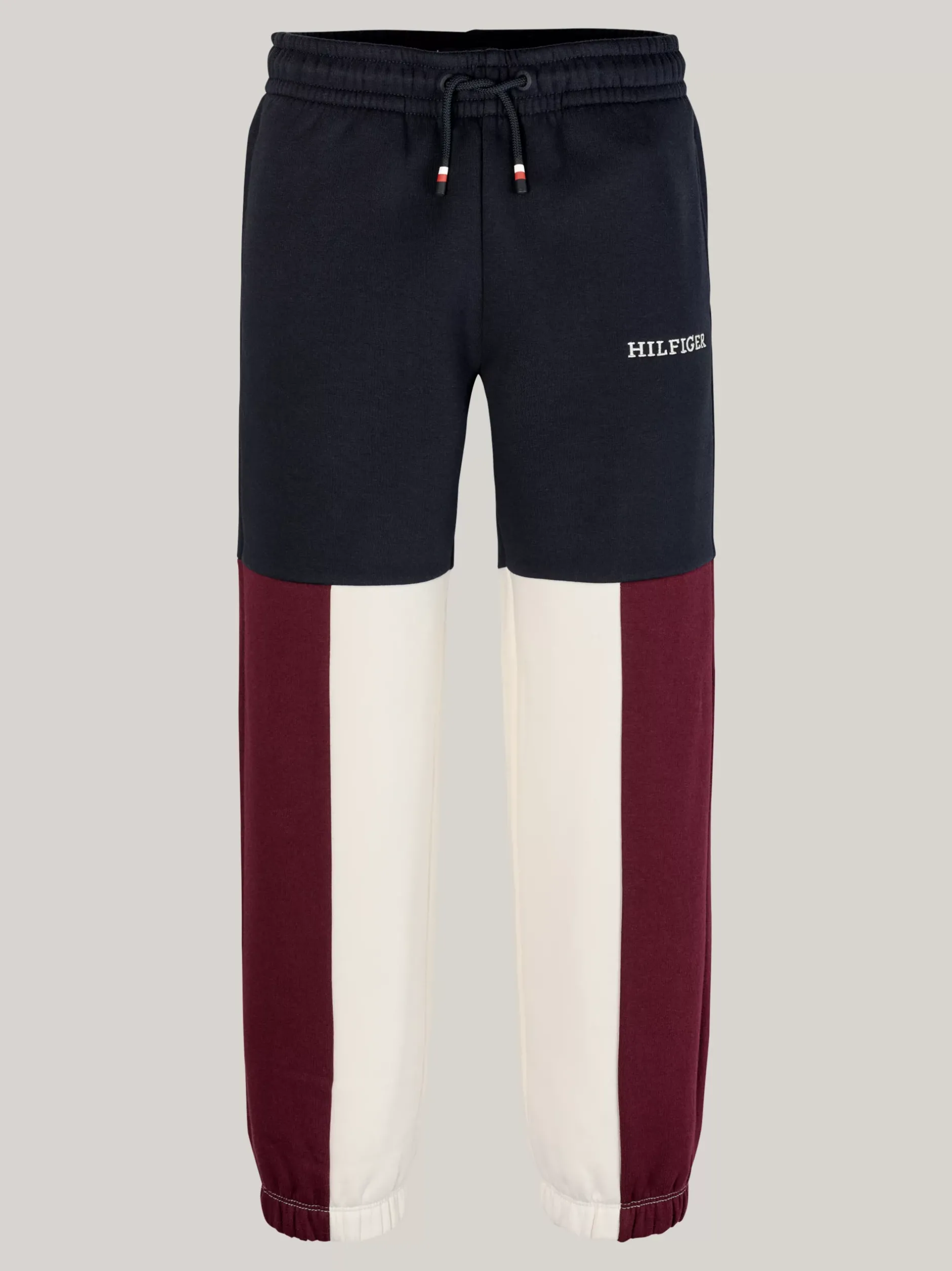 Spodnie I Szorty*Tommy Hilfiger Joggery W Bloki Kolorów Z Mankietami RED WHITE BLUE
