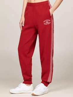 Spodnie*Tommy Hilfiger Joggery W Stylu Varsity Z Lampasami DARK MAGMA