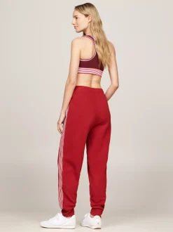 Spodnie*Tommy Hilfiger Joggery W Stylu Varsity Z Lampasami DARK MAGMA