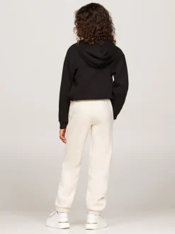 Spodnie, Szorty I Spódnice*Tommy Hilfiger Joggery Z Fakturą I Nadrukiem Z Logo HEATHERED OAT