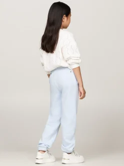 Spodnie, Szorty I Spódnice*Tommy Hilfiger Joggery Z Fakturą I Nadrukiem Z Logo BREEZY BLUE