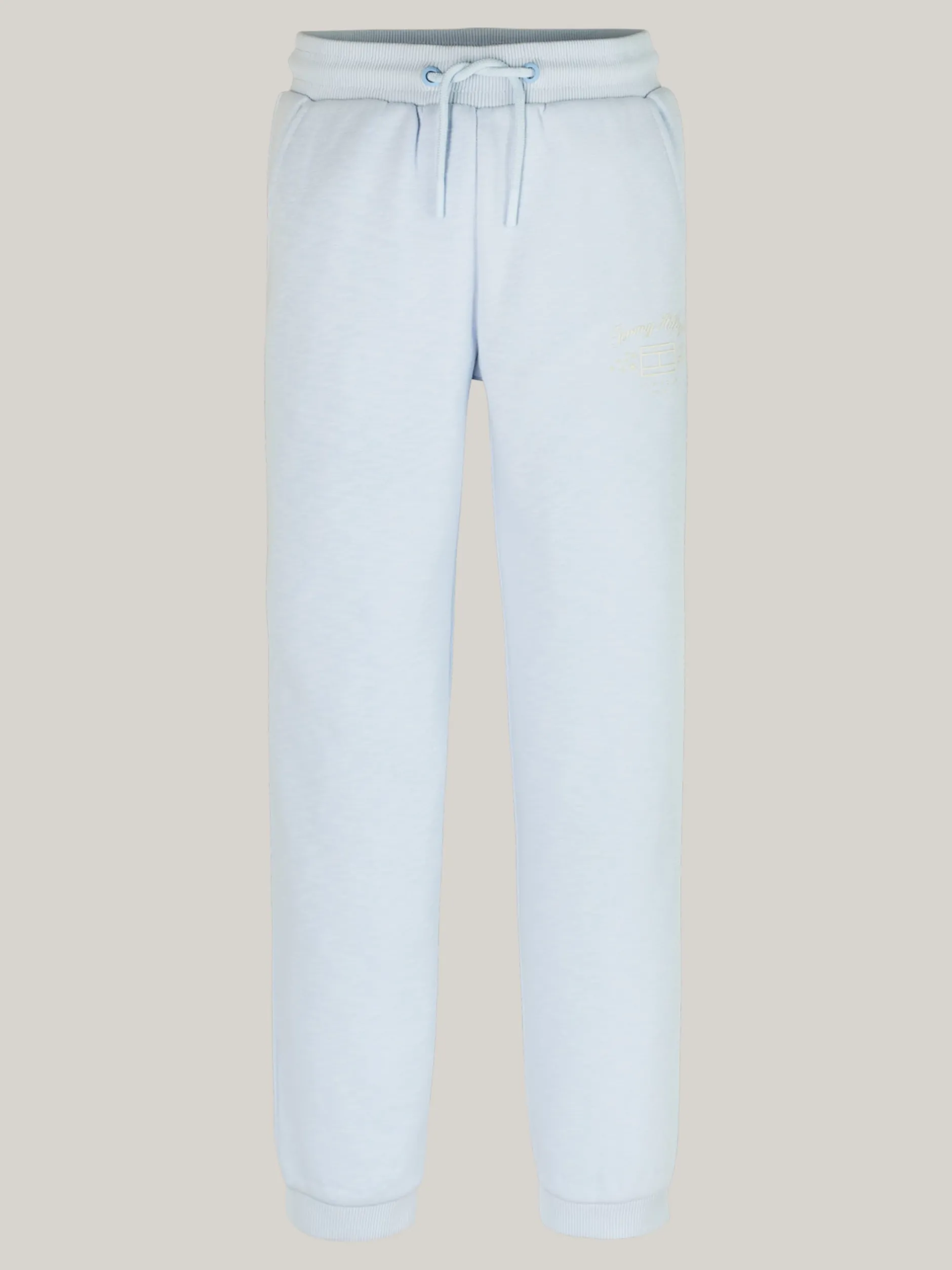 Spodnie, Szorty I Spódnice*Tommy Hilfiger Joggery Z Fakturą I Nadrukiem Z Logo BREEZY BLUE