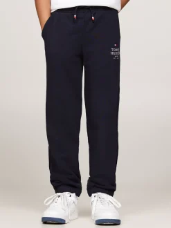 Spodnie I Szorty*Tommy Hilfiger Joggery Z Mankietami I Logo Hilfiger DESERT SKY