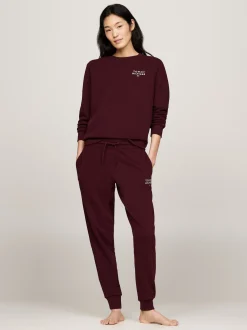 Stroje Domowe*Tommy Hilfiger Joggery Z Mankietami TH Original DEEP BURGUNDY
