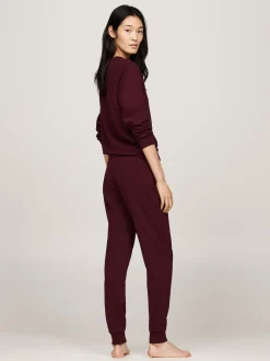 Stroje Domowe*Tommy Hilfiger Joggery Z Mankietami TH Original DEEP BURGUNDY