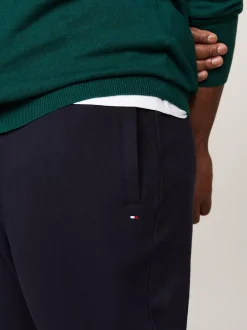 Spodnie*Tommy Hilfiger Joggery Z Mankietami Z Kolekcji Plus DESERT SKY