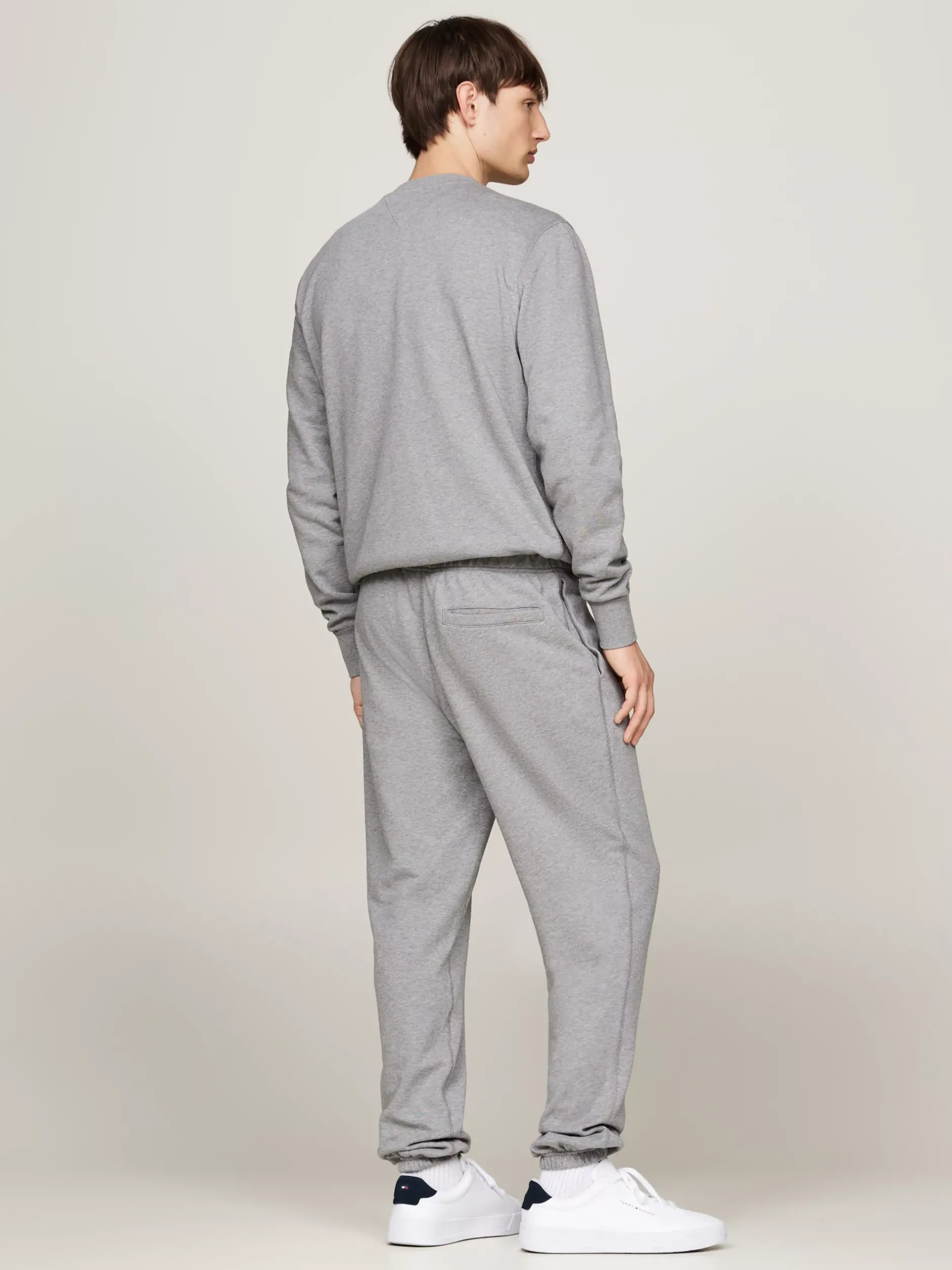 Spodnie*Tommy Hilfiger Joggery Z Mankietami Ze ściągaczem MEDIUM GREY HEATHER