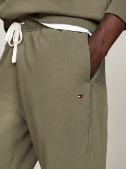 Spodnie*Tommy Hilfiger Joggery Z Mankietami Ze ściągaczem BATTLE GREEN