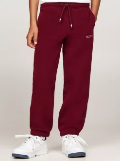 Spodnie I Szorty|Spodnie, Szorty I Spódnice*Tommy Hilfiger Joggery Z Polaru Hilfiger Monotype DEEP ROUGE