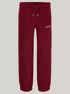 Spodnie I Szorty|Spodnie, Szorty I Spódnice*Tommy Hilfiger Joggery Z Polaru Hilfiger Monotype DEEP ROUGE