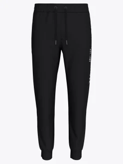 Dresy|Spodnie*Tommy Hilfiger Joggery Z Wyhaftowanym Logo I Mankietami BLACK