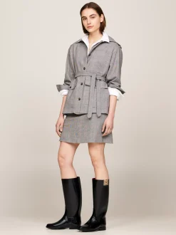Botki*Tommy Hilfiger Kalosze Do Kolan Z Monogramem TH BLACK