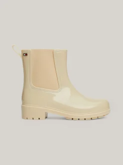 Botki*Tommy Hilfiger Kalosze Na Podeszwie Z Protektorem COUNTRY IVORY