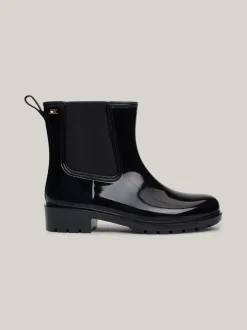 Botki*Tommy Hilfiger Kalosze Na Podeszwie Z Protektorem BLACK