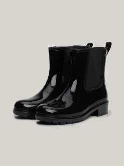 Botki*Tommy Hilfiger Kalosze Na Podeszwie Z Protektorem BLACK