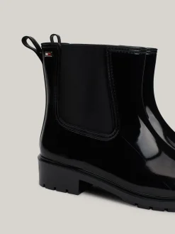 Botki*Tommy Hilfiger Kalosze Na Podeszwie Z Protektorem BLACK