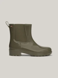 Botki*Tommy Hilfiger Kalosze Na Podeszwie Z Protektorem UTILITY OLIVE