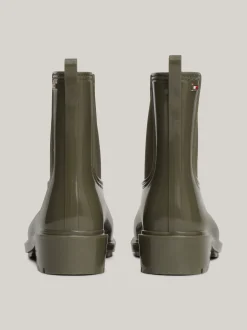 Botki*Tommy Hilfiger Kalosze Na Podeszwie Z Protektorem UTILITY OLIVE