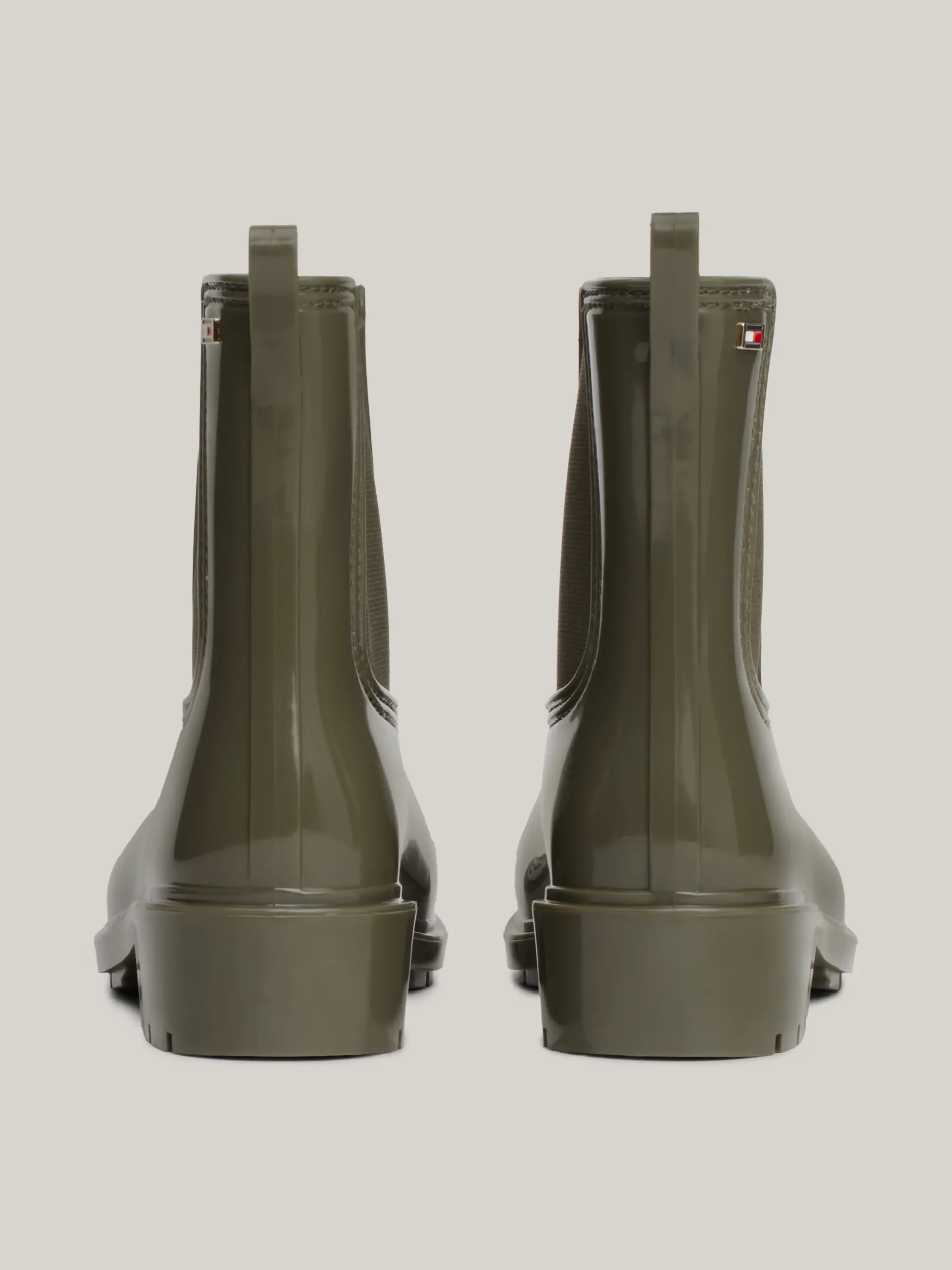 Botki*Tommy Hilfiger Kalosze Na Podeszwie Z Protektorem UTILITY OLIVE