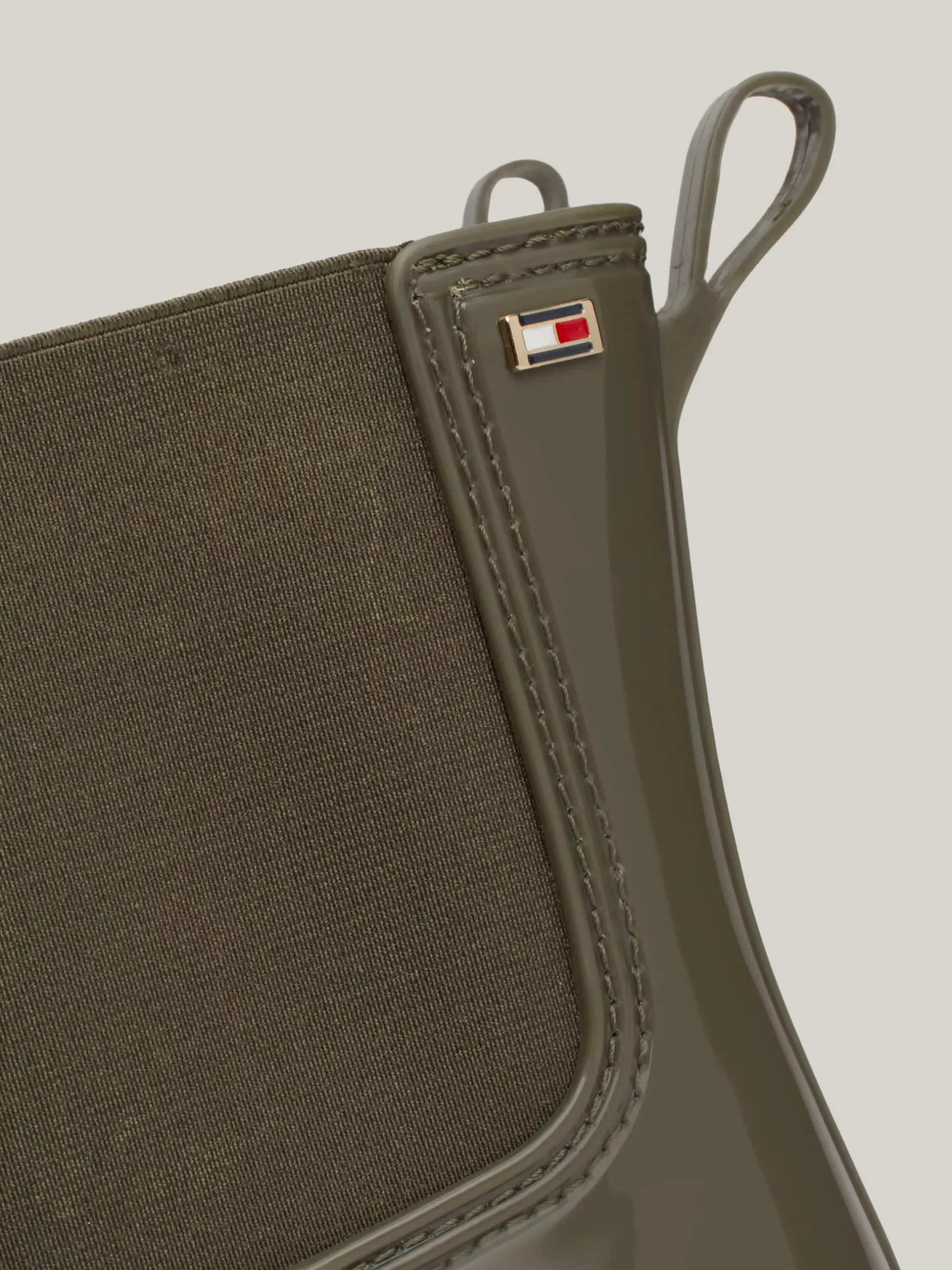 Botki*Tommy Hilfiger Kalosze Na Podeszwie Z Protektorem UTILITY OLIVE
