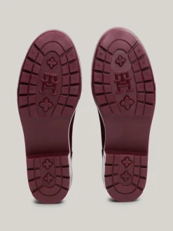 Botki*Tommy Hilfiger Kalosze Na Podeszwie Z Protektorem DEEP ROUGE