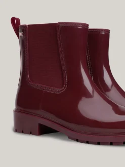 Botki*Tommy Hilfiger Kalosze Na Podeszwie Z Protektorem DEEP ROUGE