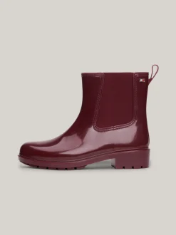 Botki*Tommy Hilfiger Kalosze Na Podeszwie Z Protektorem DEEP ROUGE