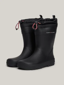 Obuwie I Akcesoria|Obuwie I Akcesoria*Tommy Hilfiger Kalosze Z Troczkami I Logo BLACK