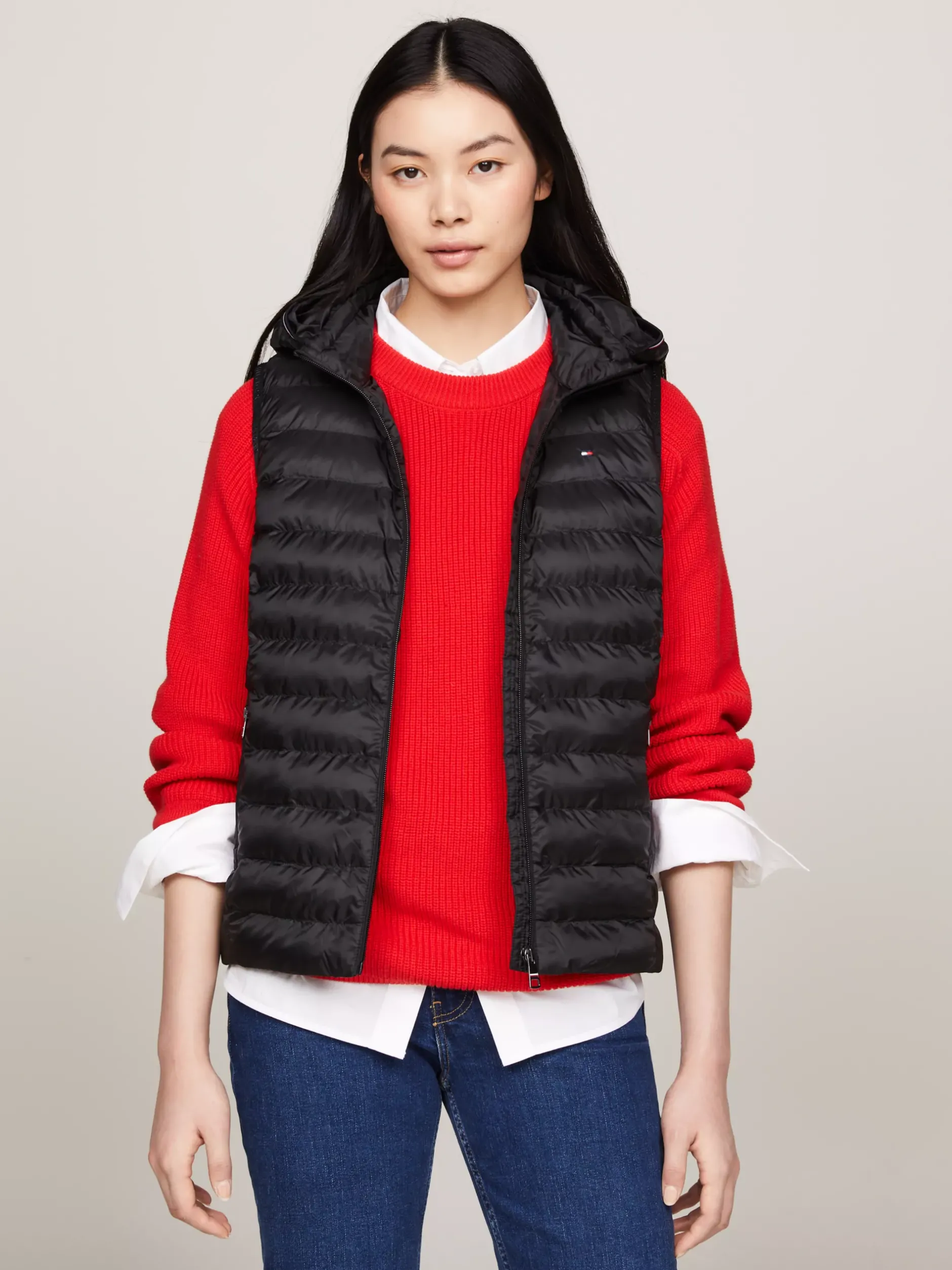Kurtki & Płaszcze*Tommy Hilfiger Kamizelka Puchowa BLACK