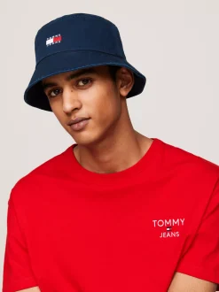 Czapki I Szaliki*Tommy Hilfiger Kapelusz Rybacki Heritage Z Logo DARK NIGHT NAVY