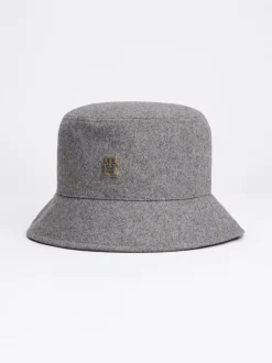 Czapki I Szaliki*Tommy Hilfiger Kapelusz Rybacki TH Monogram MID GREY MELANGE