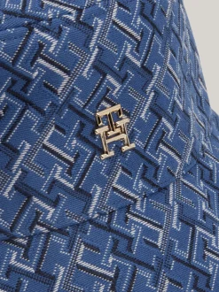 Czapki I Szaliki*Tommy Hilfiger Kapelusz Rybacki Z żakardowym Monogramem TH FOSSIL BLUE
