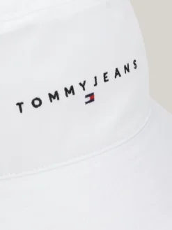 Czapki I Szaliki*Tommy Hilfiger Kapelusz Rybacki Z Wyhaftowanym Logo WHITE