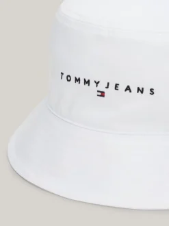 Czapki I Szaliki*Tommy Hilfiger Kapelusz Rybacki Z Wyhaftowanym Logo WHITE