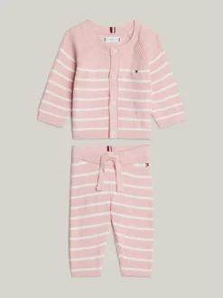Dziewczynki|Chłopcy*Tommy Hilfiger Kardigan I Joggery W Opakowaniu Podarunkowym SOFT ROSE STRIPE