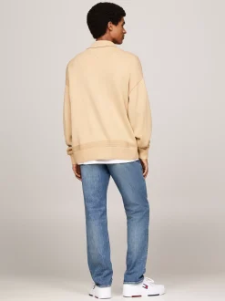 Swetry|Dzianina*Tommy Hilfiger Kardigan O Pudełkowym Kroju Z Domieszką Wełny GENTLE GOLD