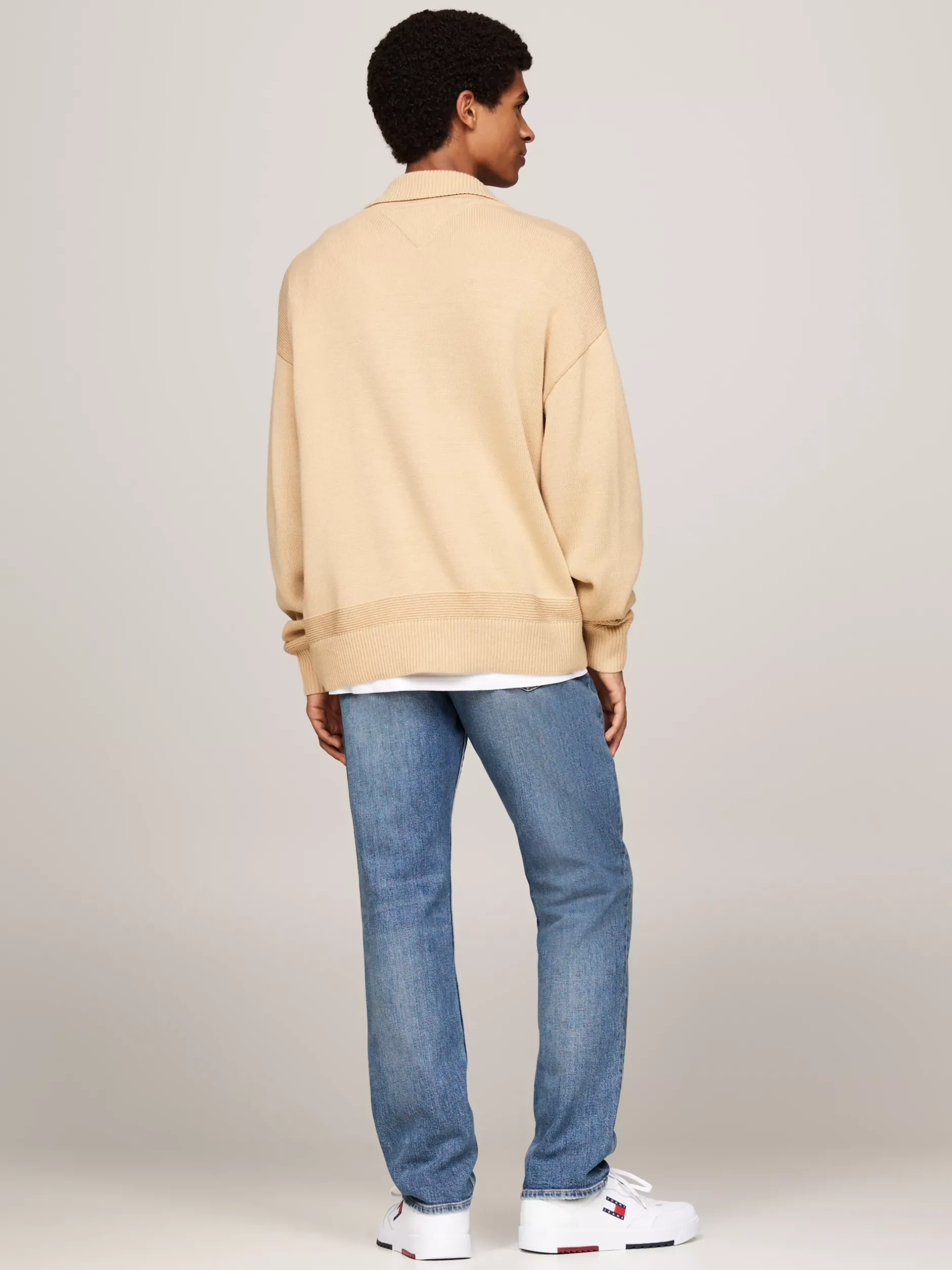 Swetry|Dzianina*Tommy Hilfiger Kardigan O Pudełkowym Kroju Z Domieszką Wełny GENTLE GOLD