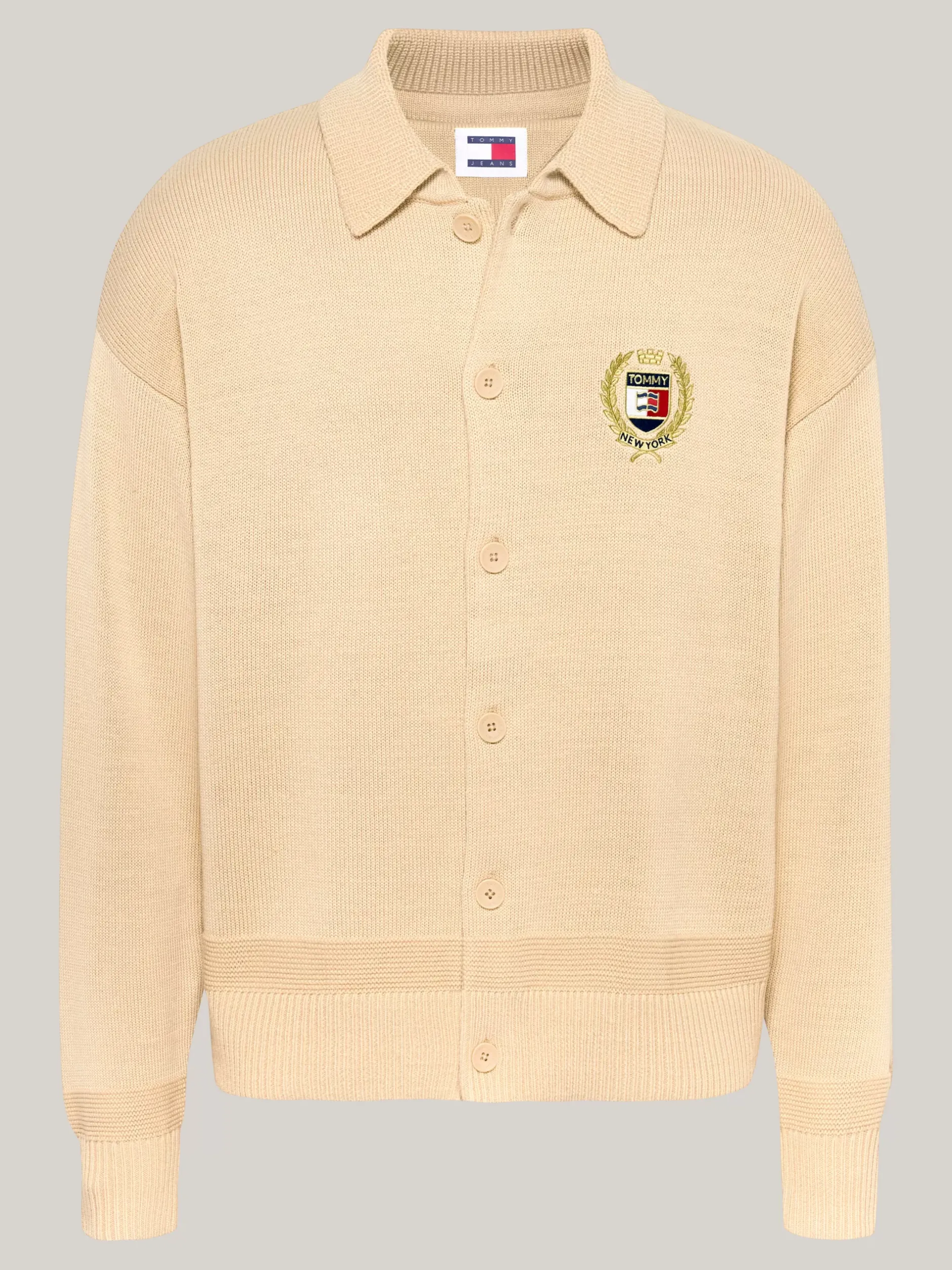 Swetry|Dzianina*Tommy Hilfiger Kardigan O Pudełkowym Kroju Z Domieszką Wełny GENTLE GOLD