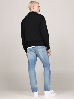 Swetry|Dzianina*Tommy Hilfiger Kardigan O Pudełkowym Kroju Z Domieszką Wełny BLACK