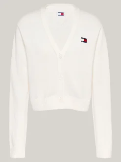 Kardigany|Dzianina*Tommy Hilfiger Kardigan O Pudełkowym Kroju ANCIENT WHITE