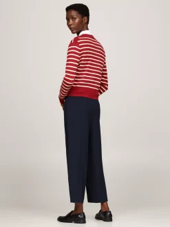 Swetry Z Okrągłym Dekoltem|Kardigany*Tommy Hilfiger Kardigan O Wąskim Kroju W Paski BRETON STP DARK MAGMA/ C IVORY