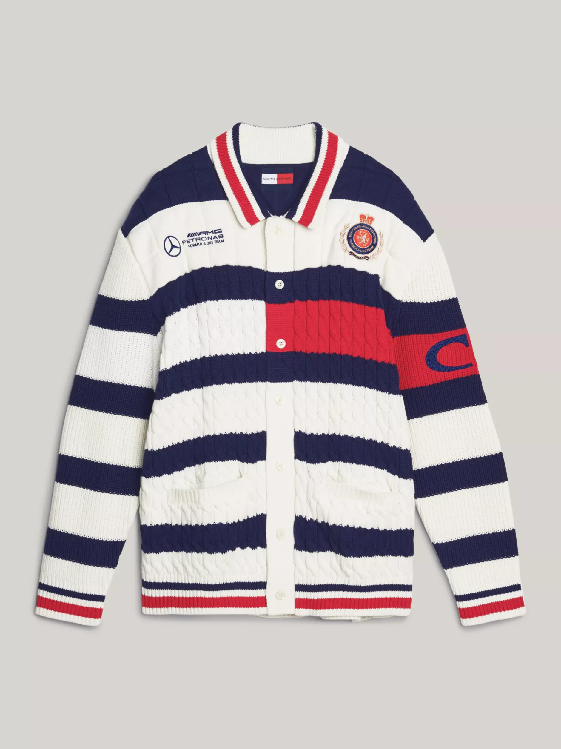Kardigany|Dzianina*Tommy Hilfiger Kardigan Rugby Tommy X Mercedes F1 X CR YALE NAVY