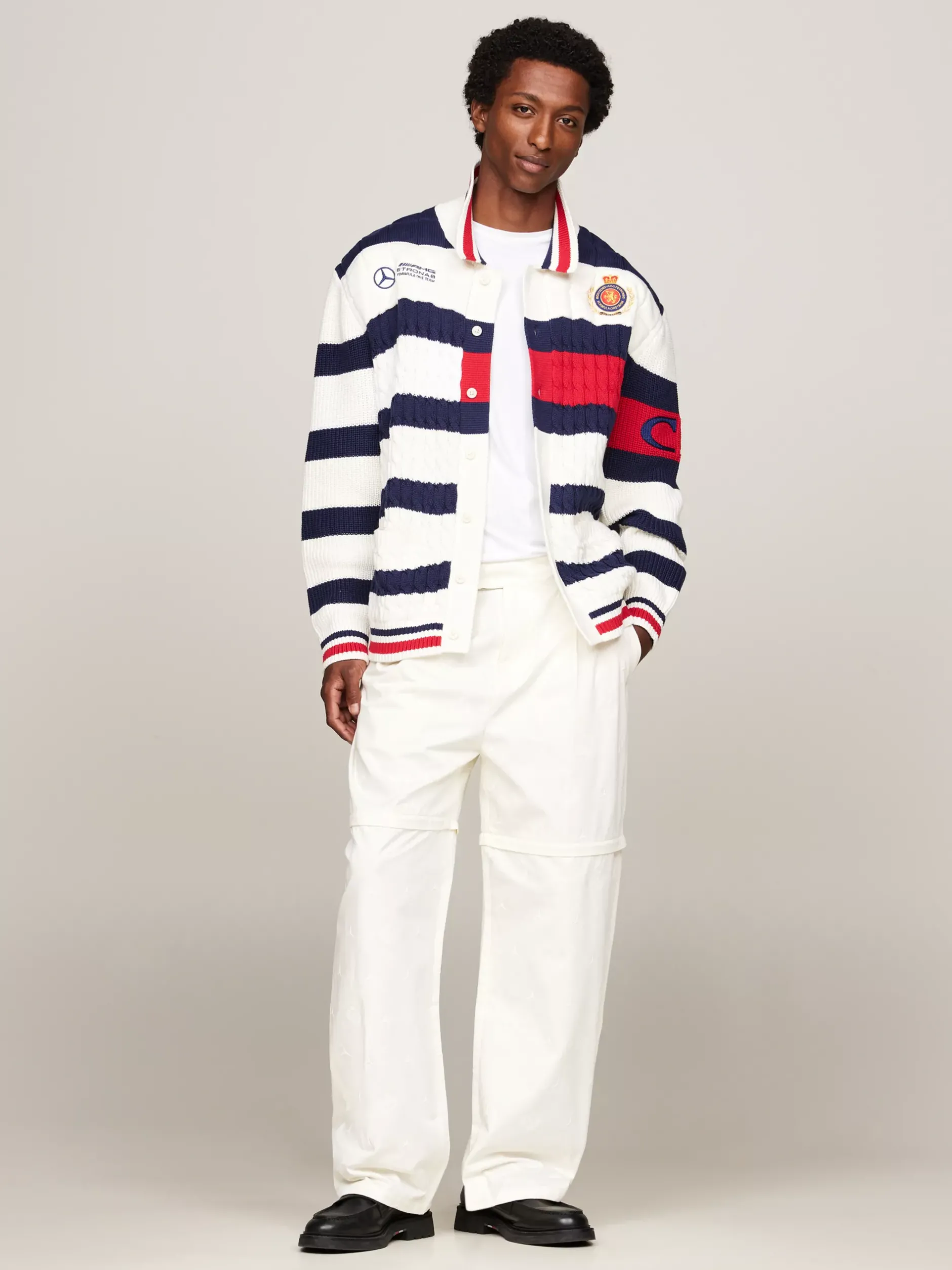 Kardigany|Dzianina*Tommy Hilfiger Kardigan Rugby Tommy X Mercedes F1 X CR YALE NAVY