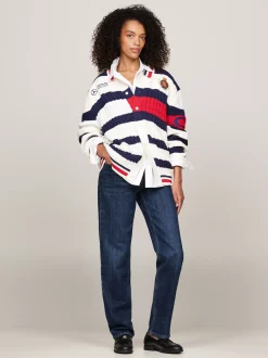 Kardigany|Dzianina*Tommy Hilfiger Kardigan Rugby Tommy X Mercedes F1 X CR YALE NAVY