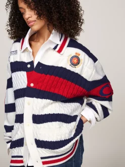 Kardigany|Dzianina*Tommy Hilfiger Kardigan Rugby Tommy X Mercedes F1 X CR YALE NAVY