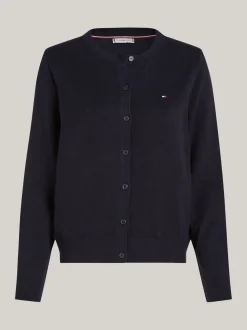 Kardigany|Dzianina*Tommy Hilfiger Kardigan Z Dżerseju Z Okrągłym Dekoltem DESERT SKY