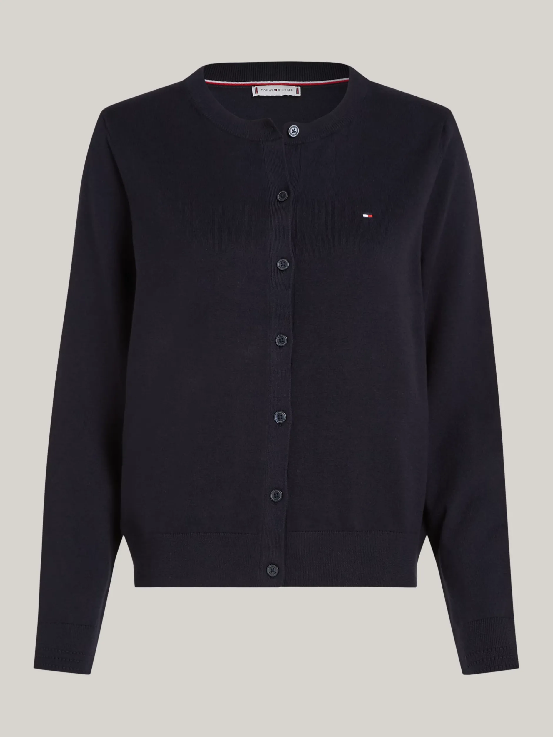 Kardigany|Dzianina*Tommy Hilfiger Kardigan Z Dżerseju Z Okrągłym Dekoltem DESERT SKY