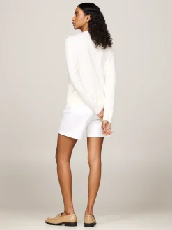 Kardigany|Dzianina*Tommy Hilfiger Kardigan Z Dżerseju Z Okrągłym Dekoltem IVORY PETAL