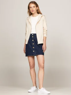 Kardigany|Dzianina*Tommy Hilfiger Kardigan Z Kapturem I Zapięciem Na Zamek CLASSIC BEIGE