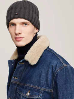 Czapki|Czapki I Szaliki*Tommy Hilfiger Kaszmirowa Czapka Typu Beanie DARK GREY